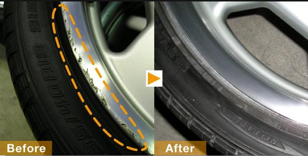 ポリッシュホイールの傷