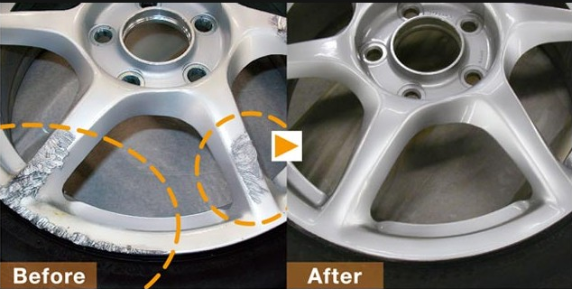 ハイパーシルバーホイールの傷